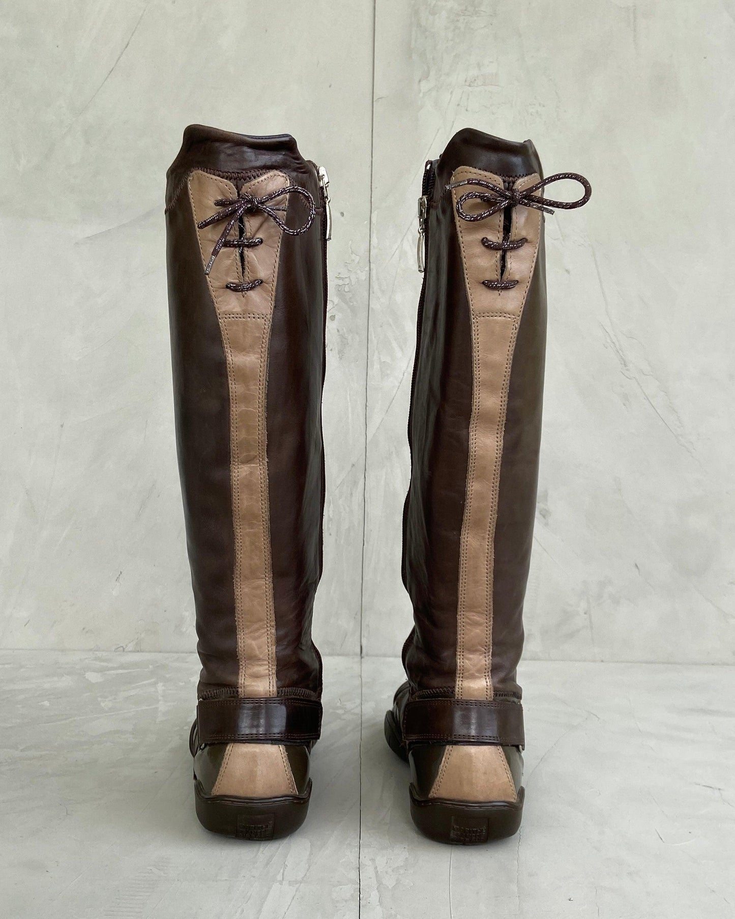 MARITHE FRANCOIS GIRBAUD MFG LEATHER LACE UP BOOTS - EU 40 / UK 7 - Known Source