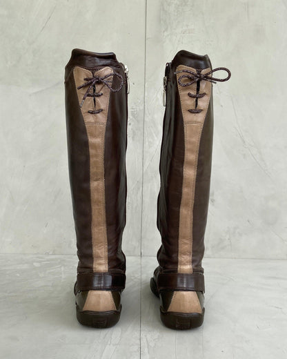 MARITHE FRANCOIS GIRBAUD MFG LEATHER LACE UP BOOTS - EU 40 / UK 7 - Known Source