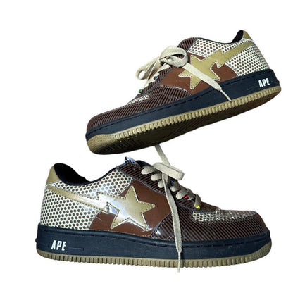 A Bathing Ape Bape SK8 Bapesta Brown with jewels - Known Source