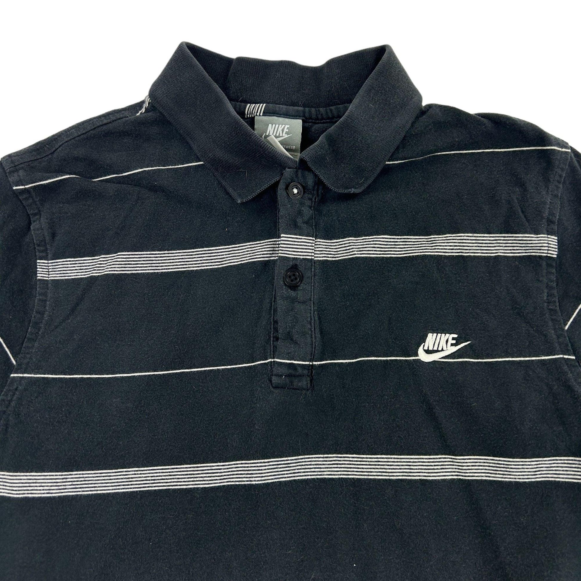 Vintage Nike Striped Long Sleeve Polo Shirt Style Size S - Known Source
