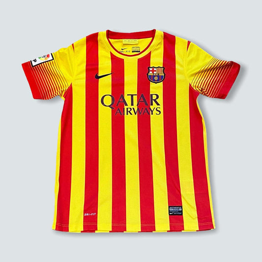 Barcelona away yellow red Football kit top (S) - Known Source