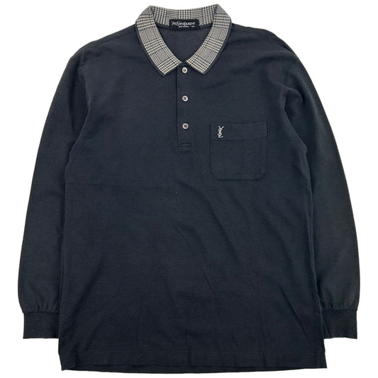 Vintage Yves Saint Laurent Long Sleeve Polo Shirt S