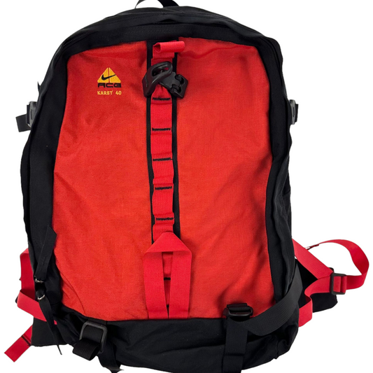 Vintage Nike ACG Karst 40 Backpack Red and Black Unisex One Size