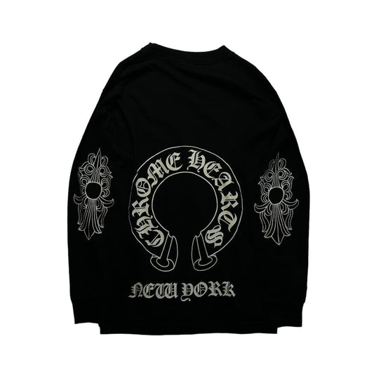 Chrome Hearts Black Long Sleeve New York Horseshoe T-shirt - Known Source
