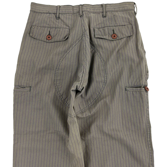 Vintage Stussy Pin Stripe Cargo Trousers Size W32