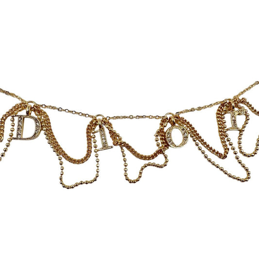 Vintage Dior Letter Necklace