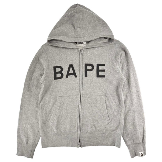Bape zip logo hoodie size XS - Known Source