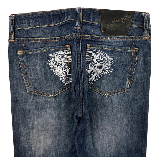 Vintage Ed Hardy Tiger Denim Jeans W27 - Known Source