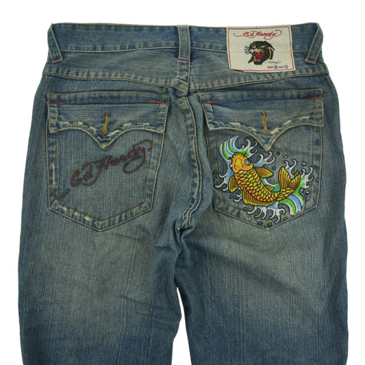 Vintage Ed Hardy Koi Fish Jeans Size W37 - Known Source