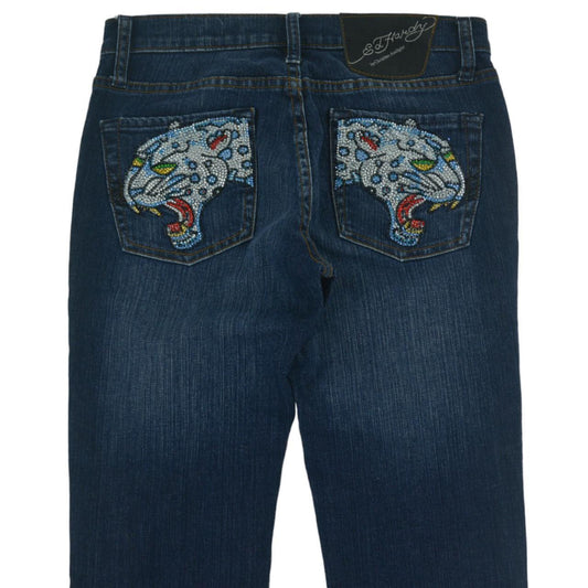 Vintage Ed Hardy Tiger Low Waisted Denim Jeans Size W26