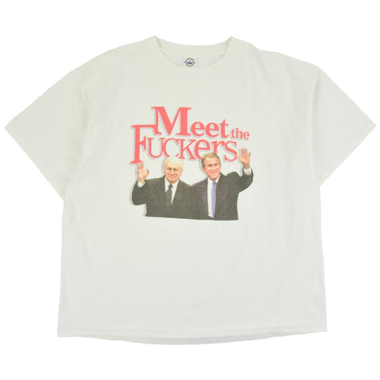 Vintage Meet The F*ckers George Bush Graphic T Shirt Size XXL - Known Source