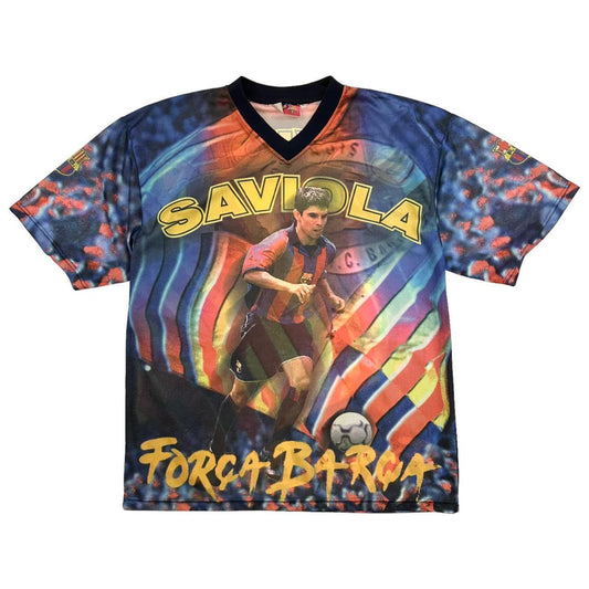 Vintage Saviola Barcelona Football shirt size M - Known Source