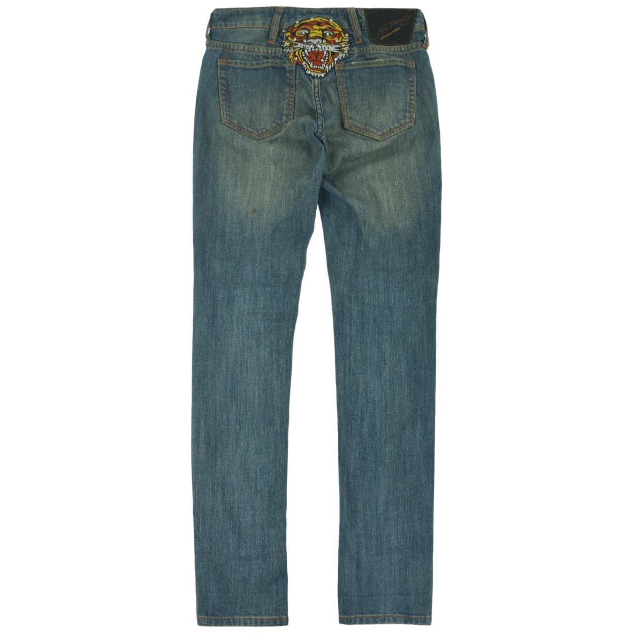 Vintage Ed Hardy Tiger Low Waist Denim Jeans Women's Size 28