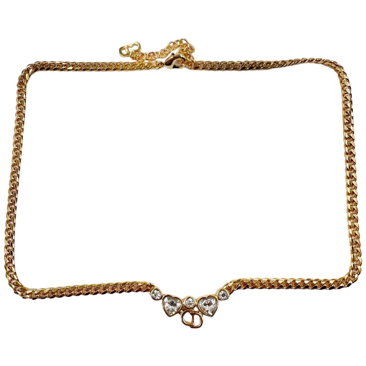 Vintage Dior Heart Stone Necklace