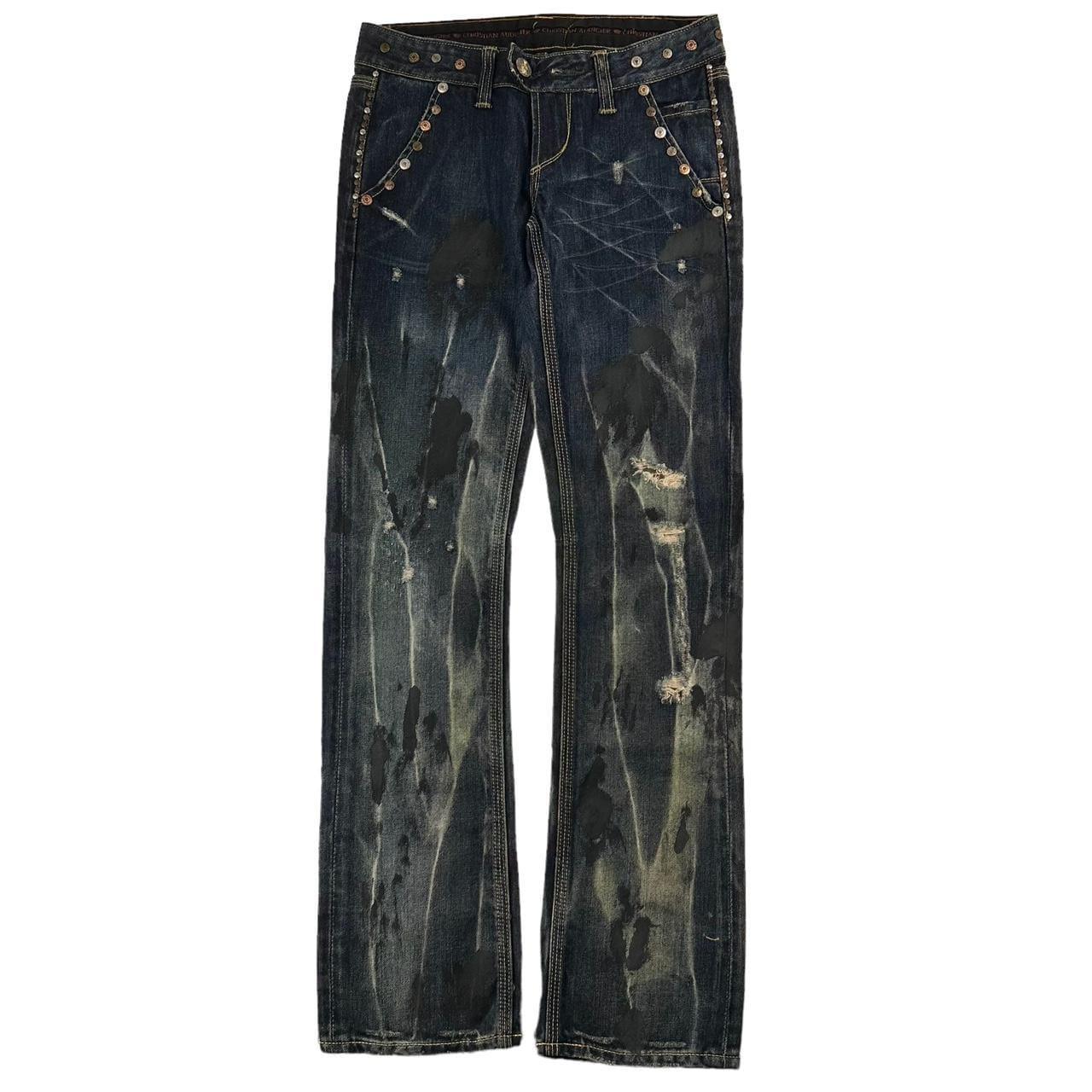 Vintage Christian Audigier denim jeans trousers W28 - Known Source