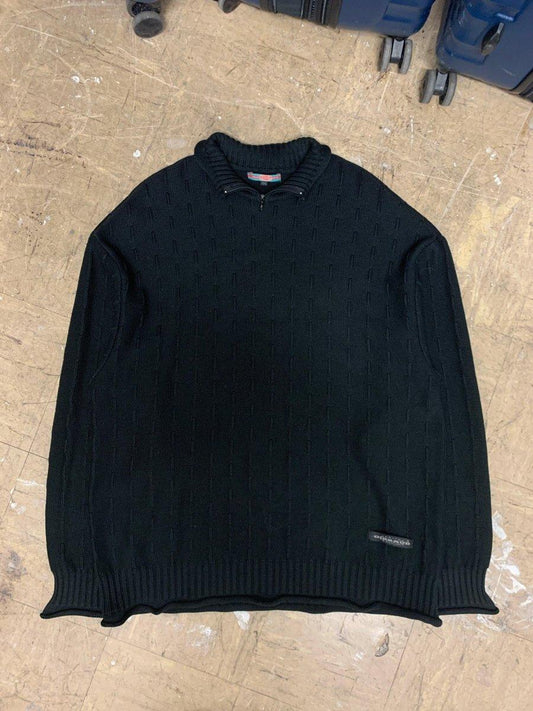 (L-XL) Marithé + François Girbaud Late 1980s Super Heavyweight Textured Cotton Knit Sweater - Known Source