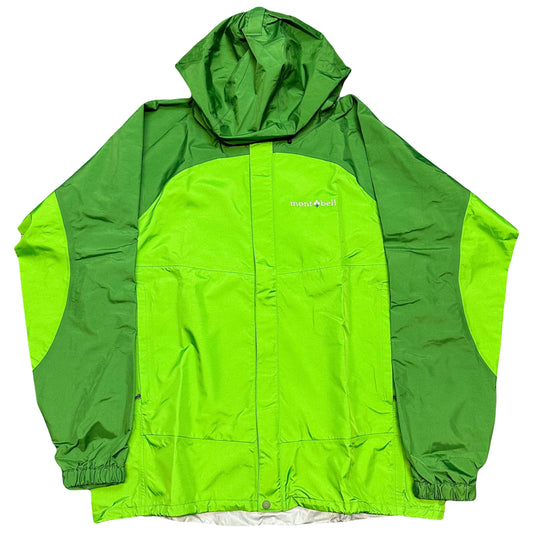 Montbell Two Tone Waterproof Windbreaker Jacket In Green ( L ) - Known Source