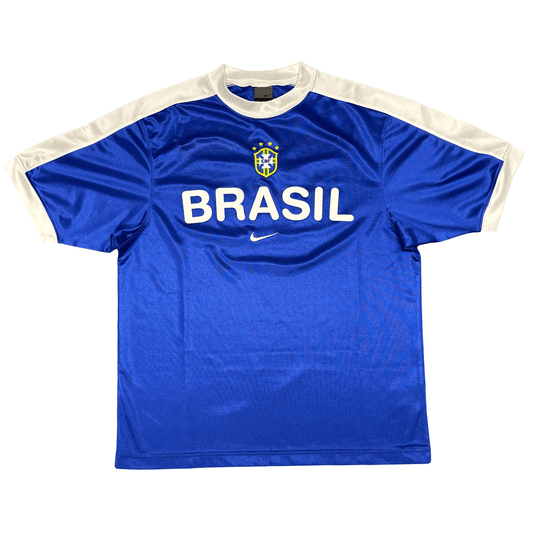 Nike 2002 Brazil Training Shirt In Blue ( L ) - Known Source