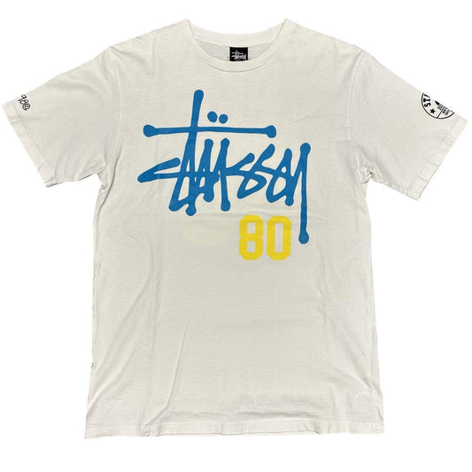 Stüssy Spellout T-Shirt With Front & Back Print ( S ) - Known Source