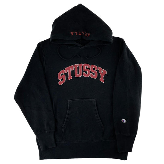 Stussy X Champion arch logo hoodie size M - Known Source
