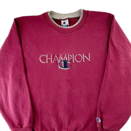 Vintage Champion logo jumper sweatshirt size M - Known Source