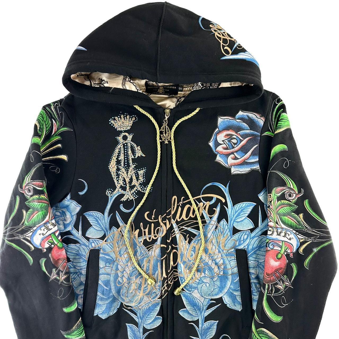 Vintage Christian Audigier zip hoodie woman’s size S - Known Source