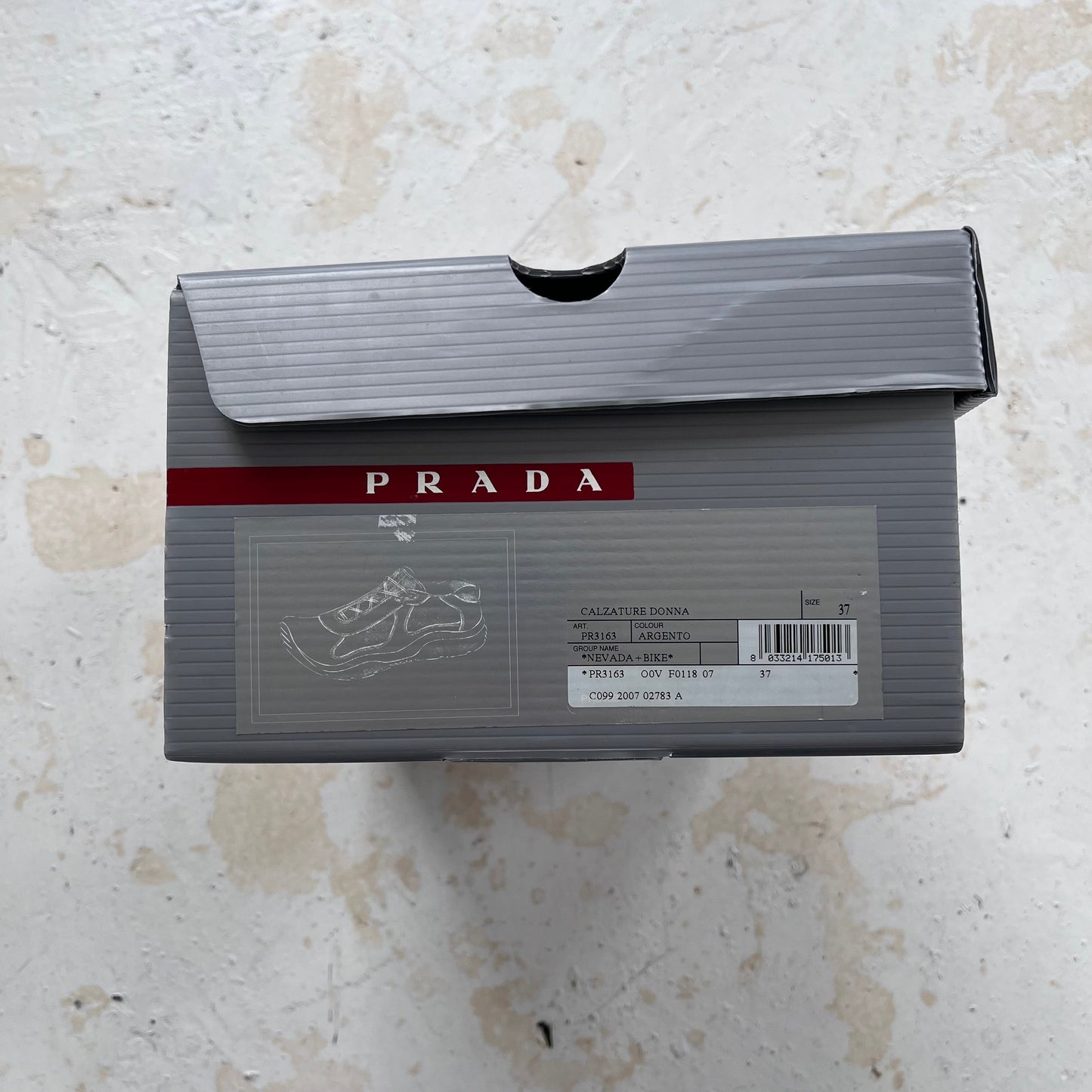2000s prada sport americas cups matte leather trainers | WHITE, White/Grey