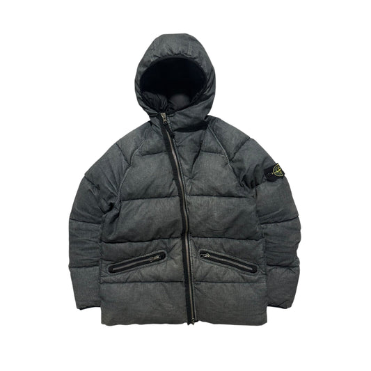 Stone Island Lino Resinito TC Asymetrical Zip Down Jacket