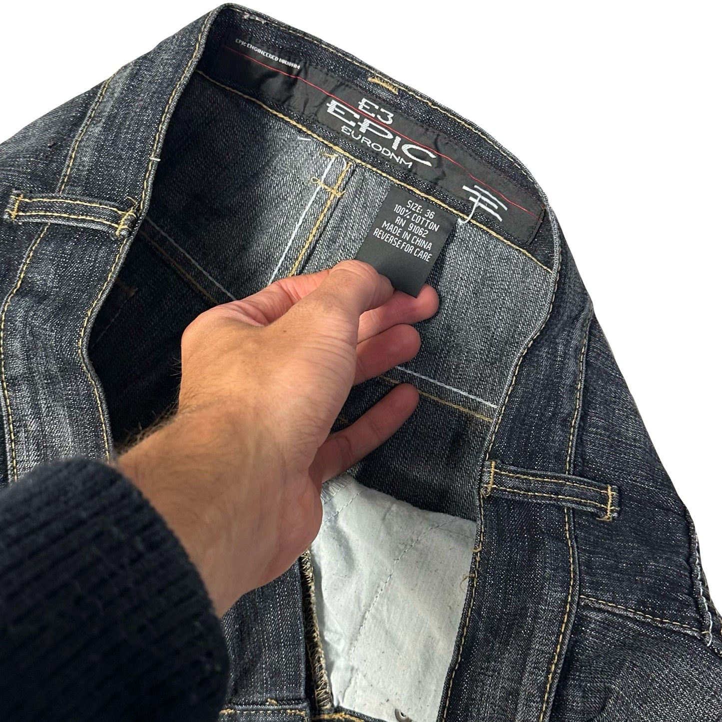 Baggy Denim Jorts In Dark Navy (W36)