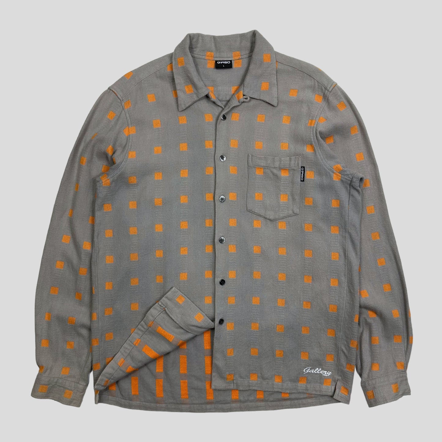 Gallery 1950 00’s Embroidered Squares Heavy Cotton Shirt - L | Default Title, Multicoloured