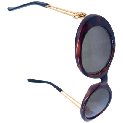 Vintage 1996 Versace Tortoise Shell Medusa Sunglasses | O/S, Brown