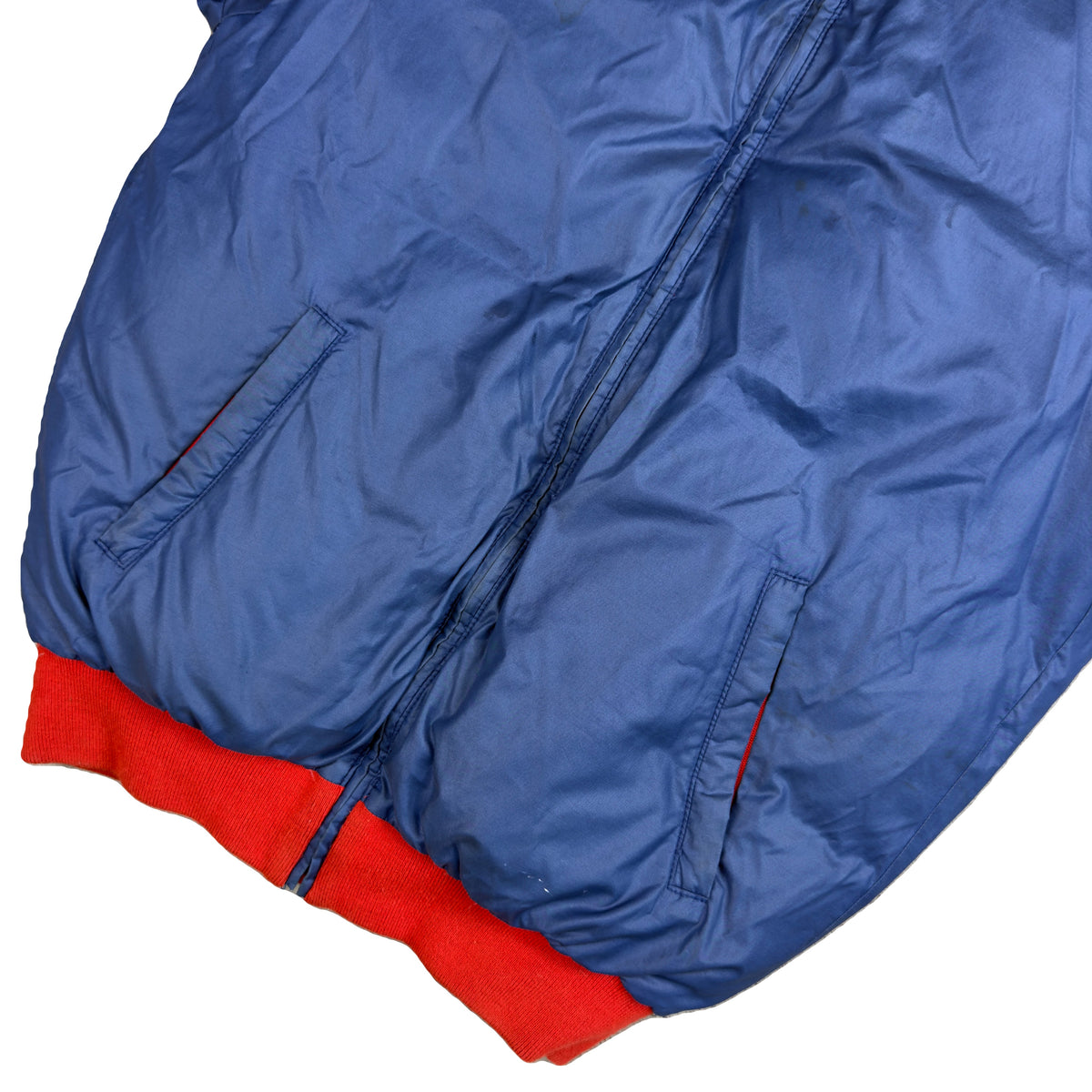 Moncler Reversible Puffer Jacket In Red & Navy (M) | Moncler, Navy