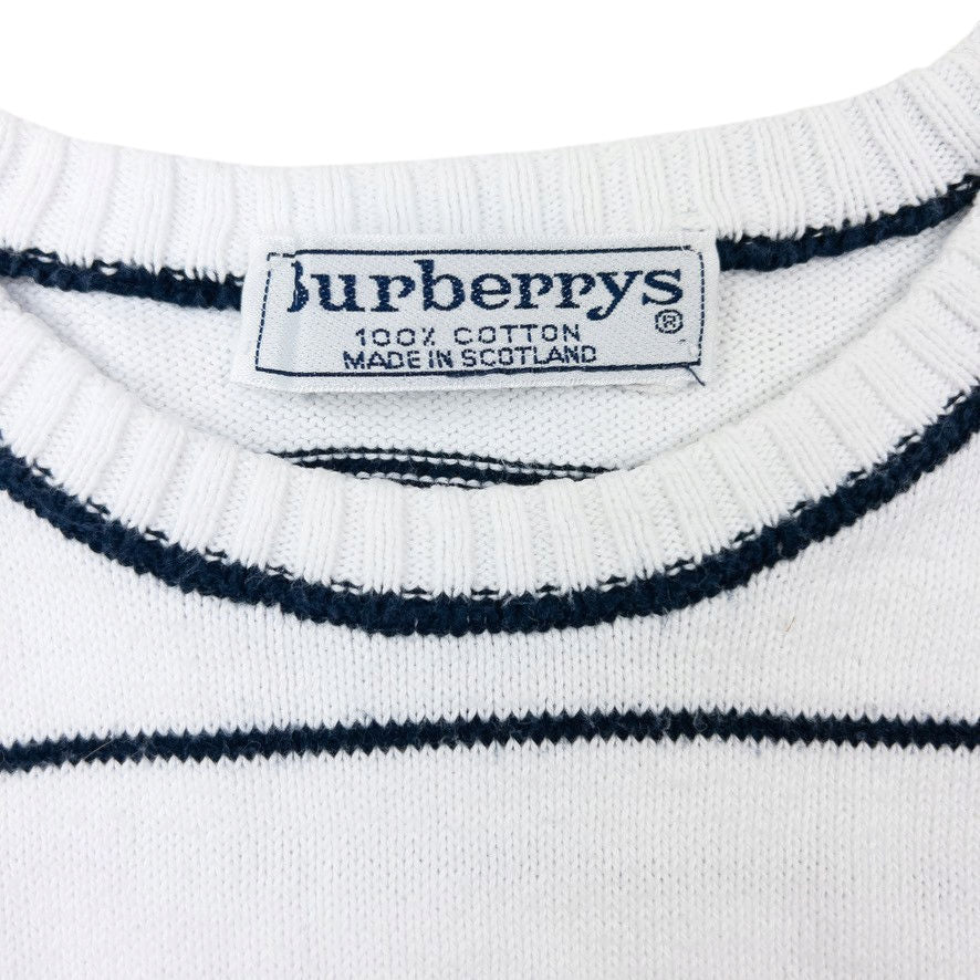 Vintage 90s Burberry Striped Knit Jumper Size M | Medium, Multicoloured