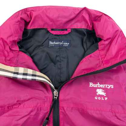 Vintage 90s Burberry Golf Packable Jacket Size M | Medium, Pink