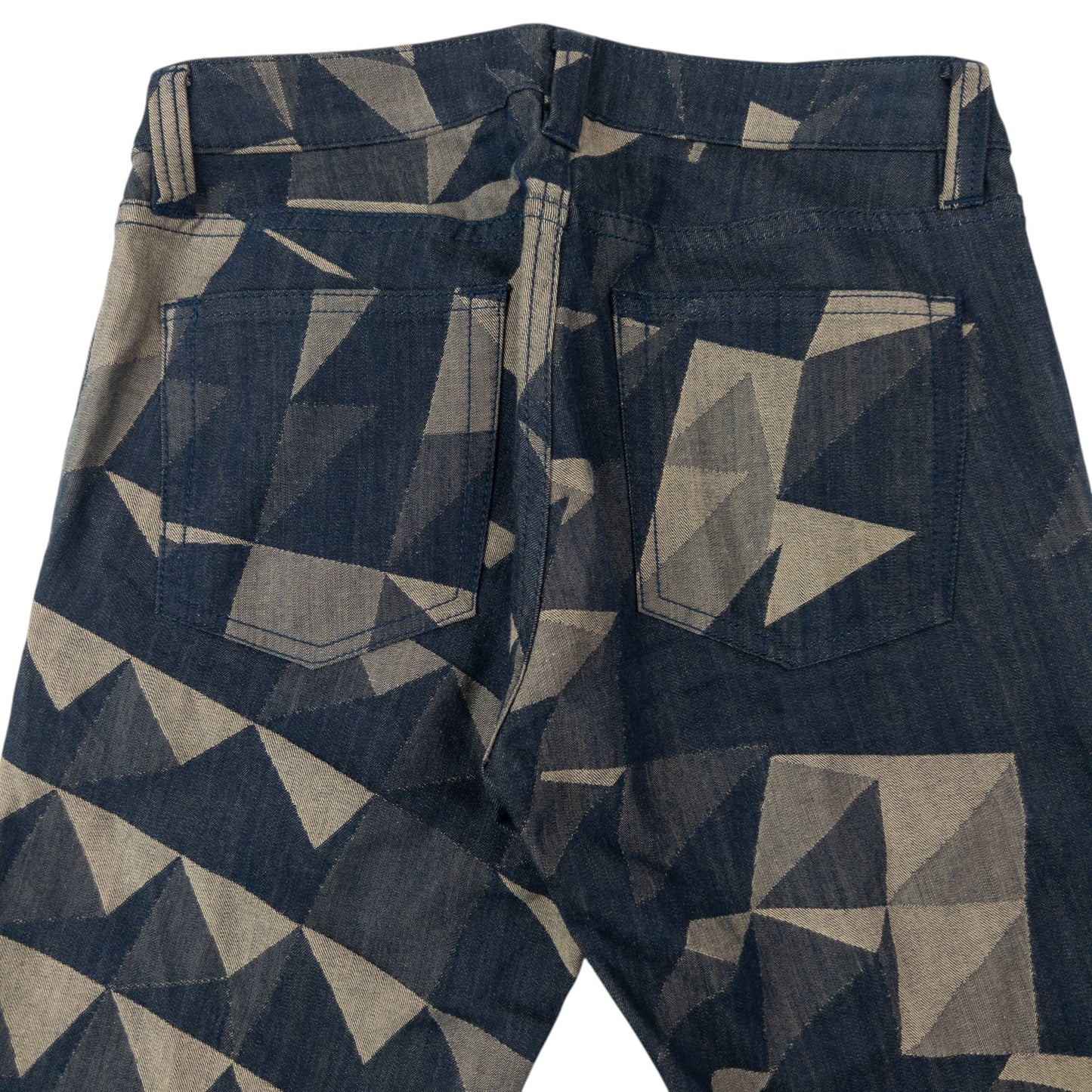 Vintage 2009 Issey Miyake Geometric Denim Jeans Size W28 | W28, Multicoloured