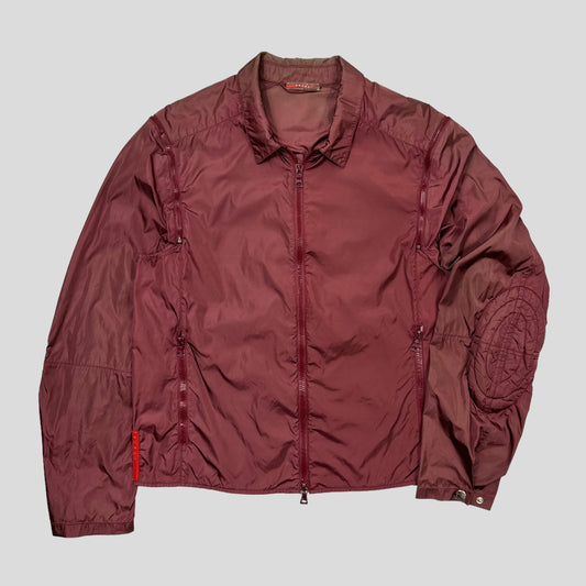 Prada Sport SS00 Modular Nylon Moto Jacket / Vest - M | Default Title, Burgundy