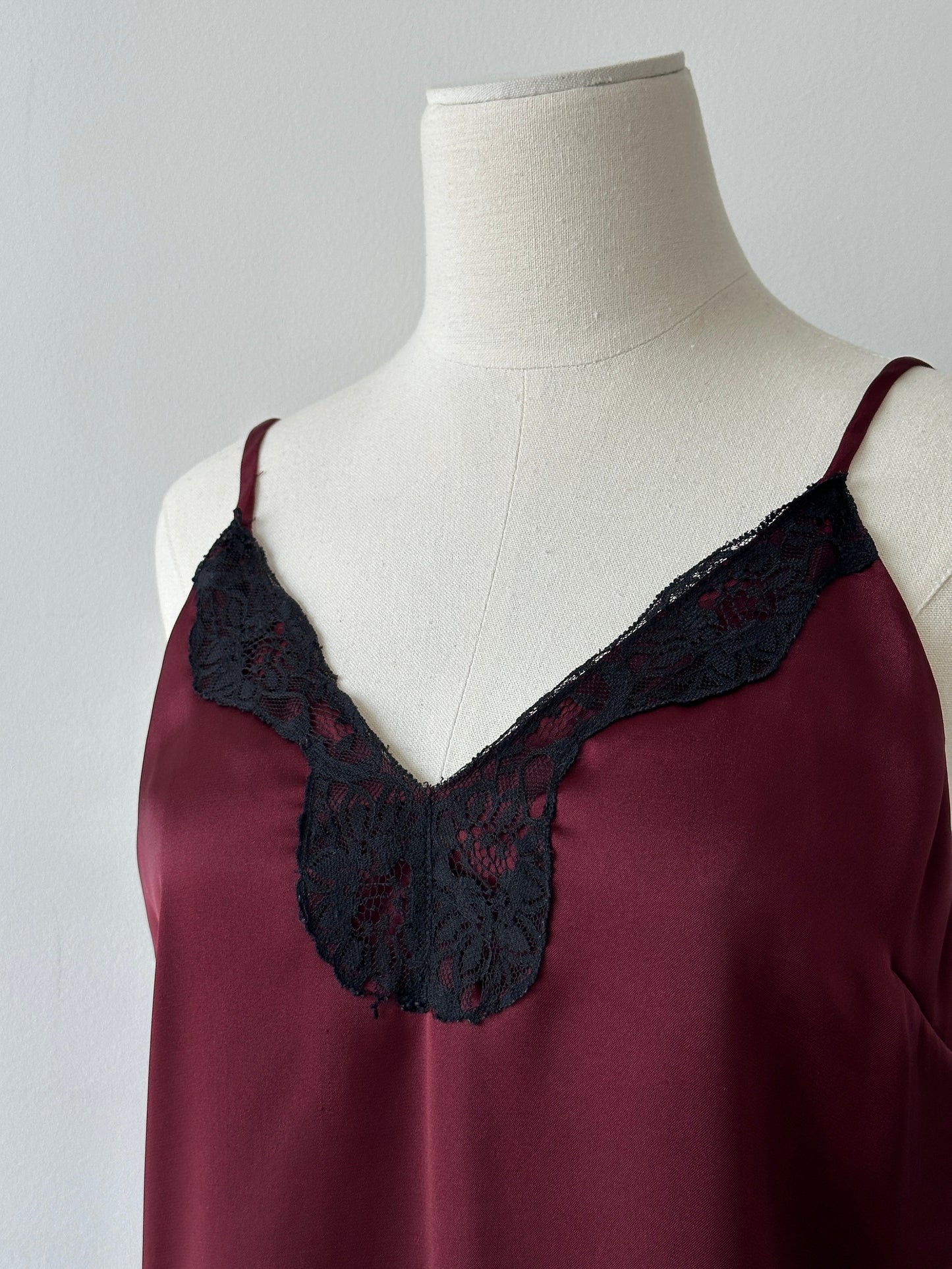 Vintage 2000s Satin Lace Top - S
