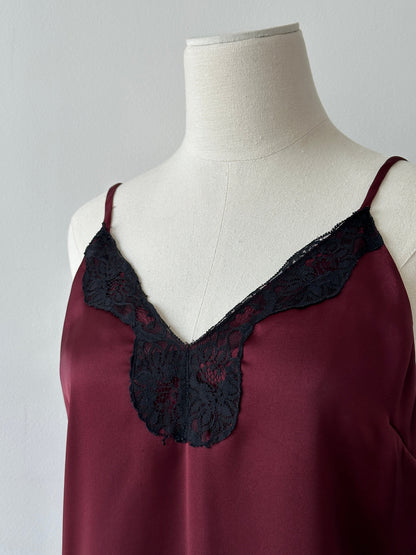 Vintage 2000s Satin Lace Top - S