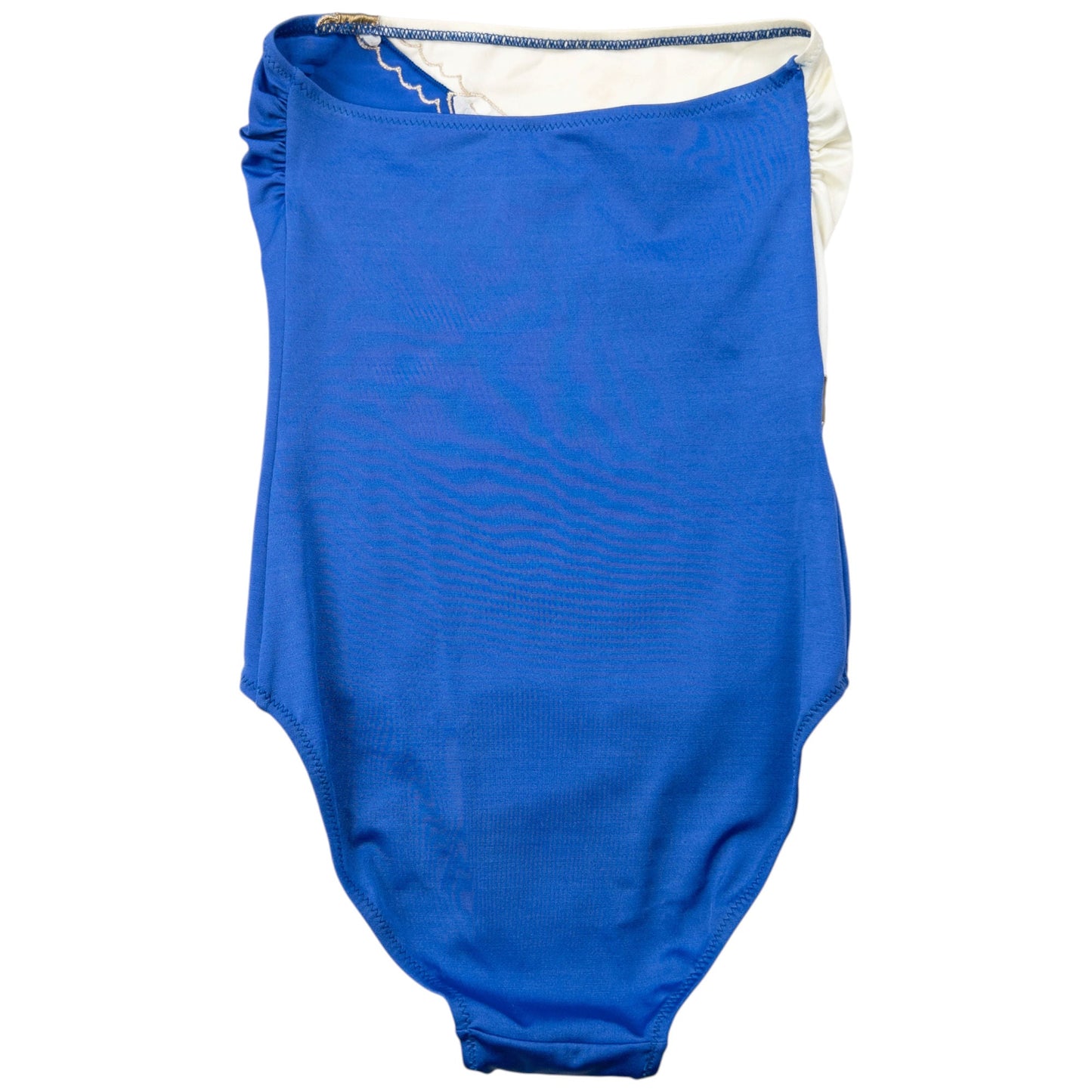 Vintage 80s YSL Yves Saint Laurent Strapless Swimming Costume Womens Size M | Medium, Blue