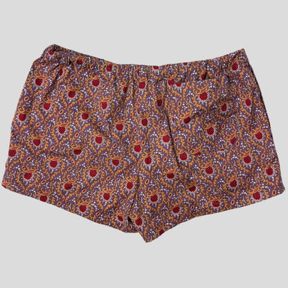 Miu Miu 00’s Baroque Paisley Print Cotton Swim Shorts - IT52 | Default Title, Tan