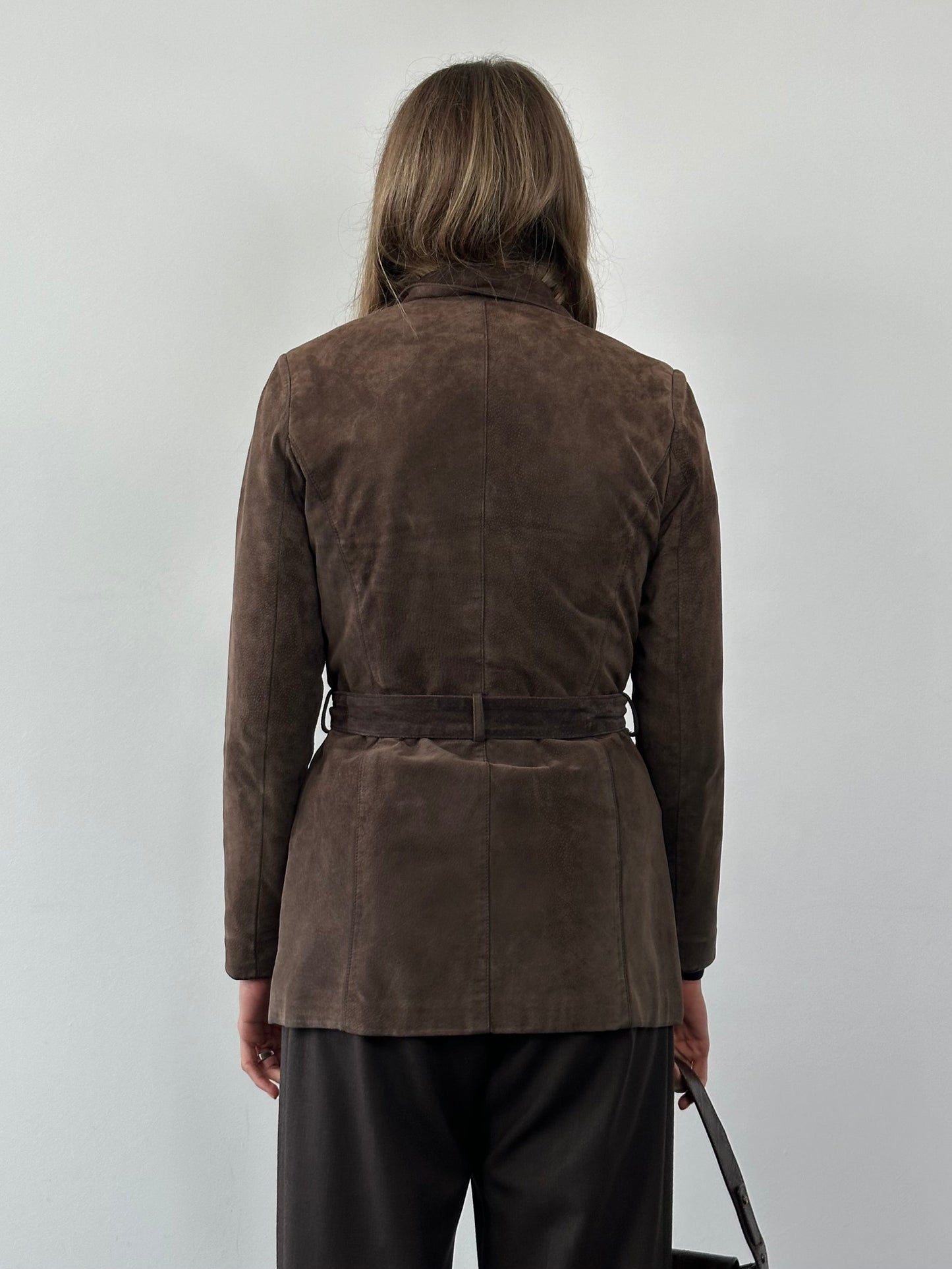 Vintage Suede Belted Jacket - S/M