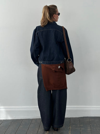DKNY 2000s Pure Cotton Boxy Denim Jacket - L