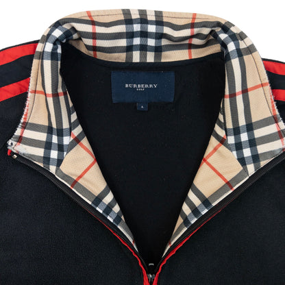 Vintage 2000s Burberry Golf Q Zip Fleece Sweatshirt Size L | Large, Black