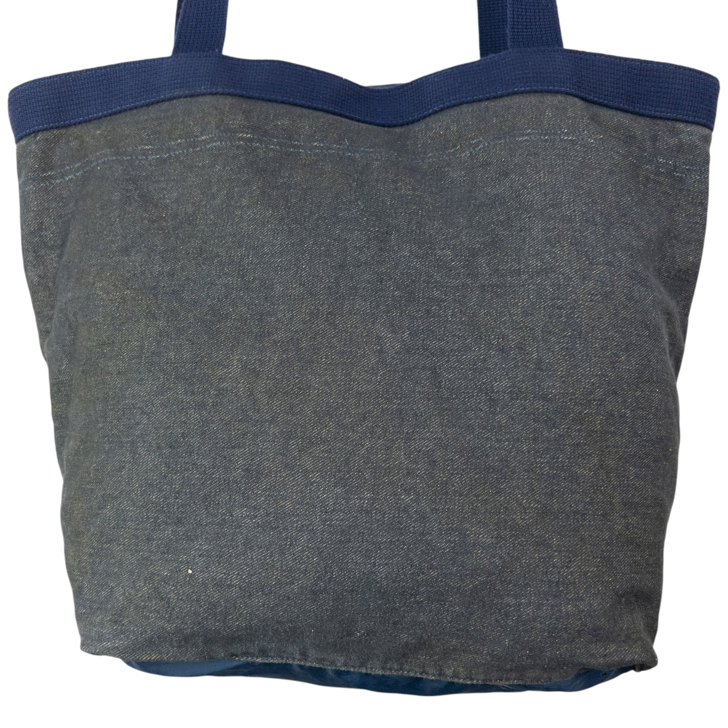 Vintage 90s Hai Sporting Gear By Issey Miyake Denim Shoulder Tote Bag | O/S, Grey