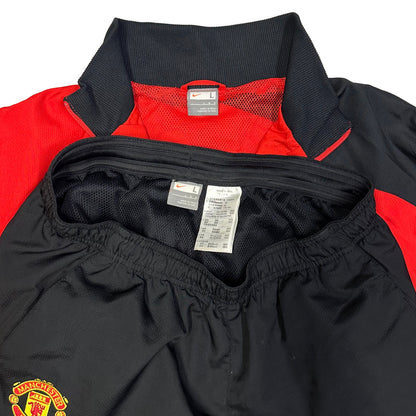 Nike Manchester United 2008/10 Tracksuit In Red & Black ( L )