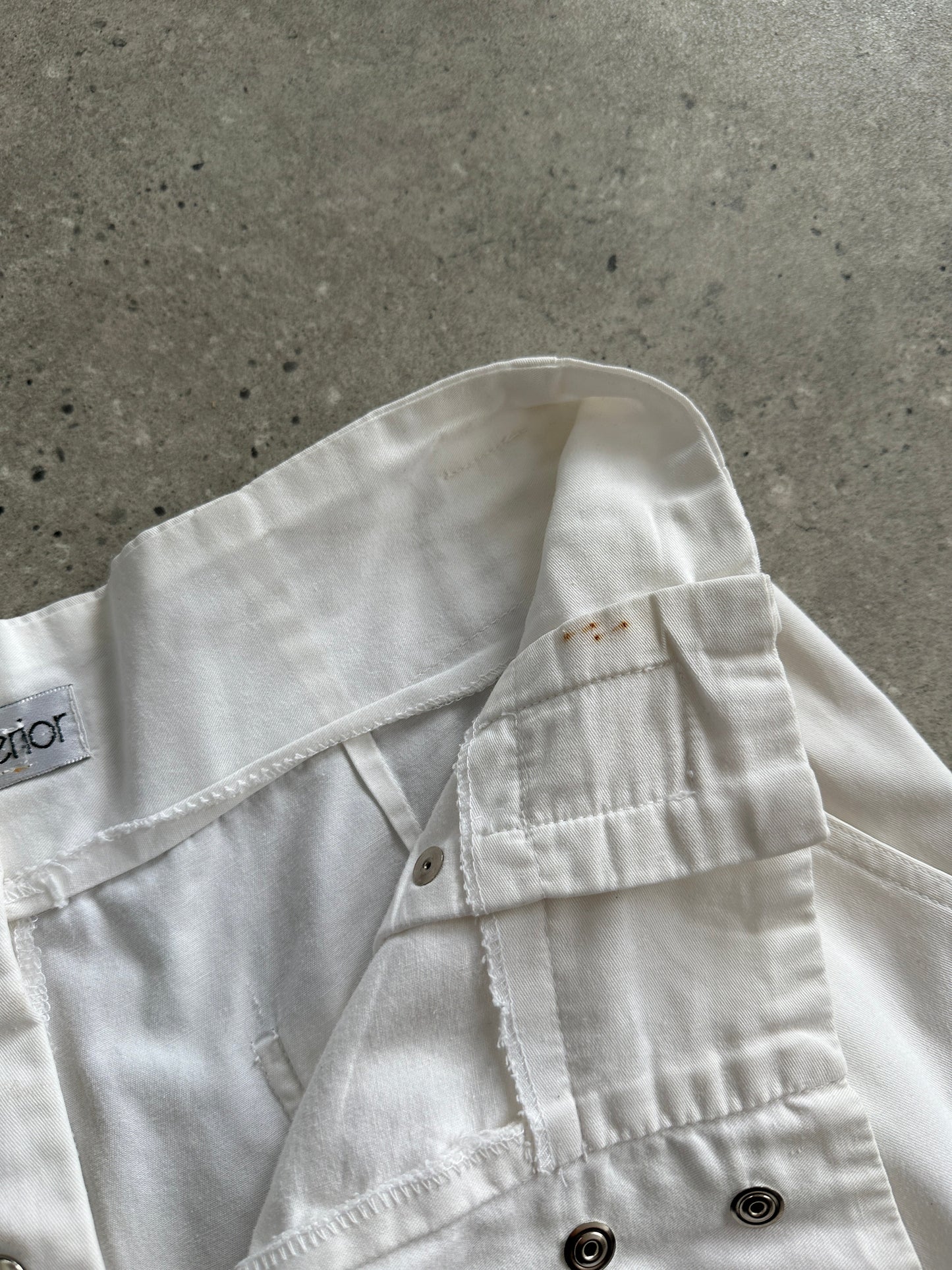 Vintage 1990s Pure Cotton High Waisted Tapered Trousers - W26