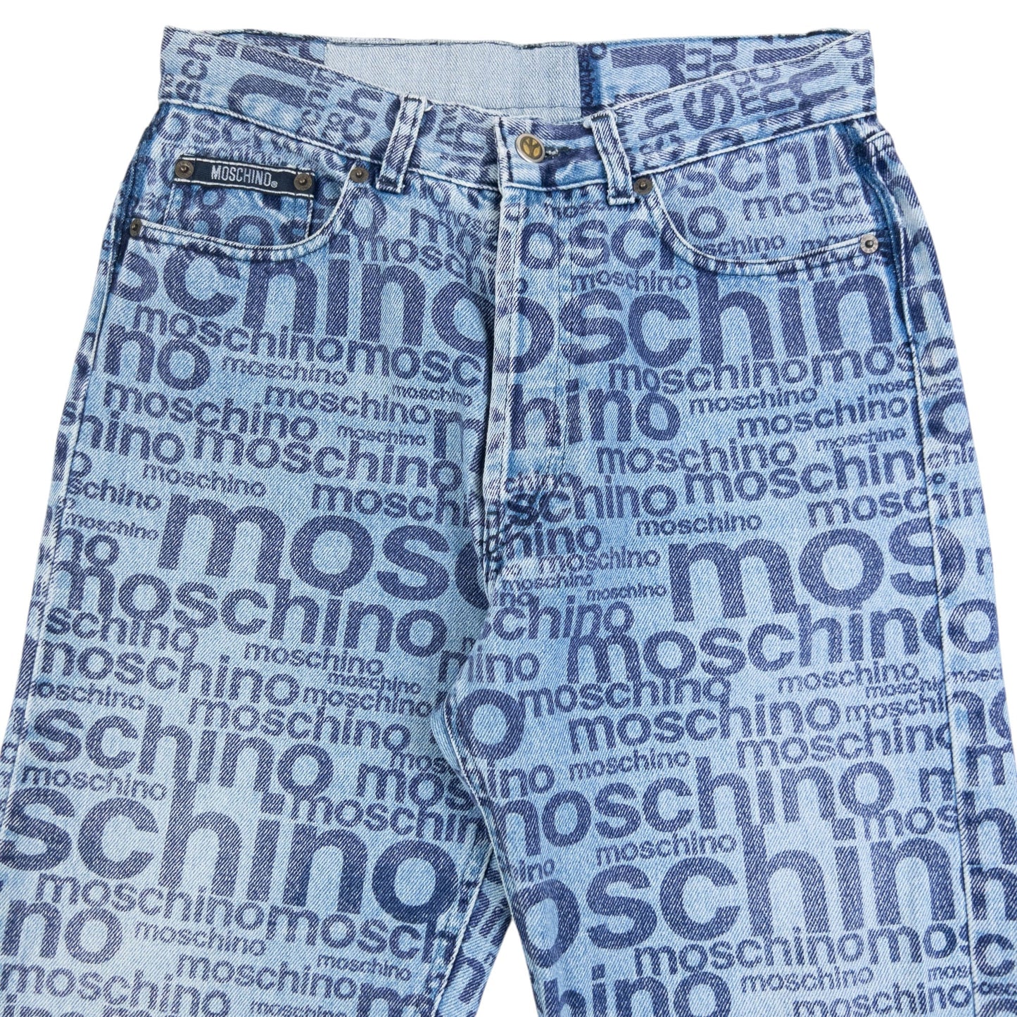 Vintage 2000s Moschino Jeans Monogram Denim Jeans Size W28 | W28, Blue