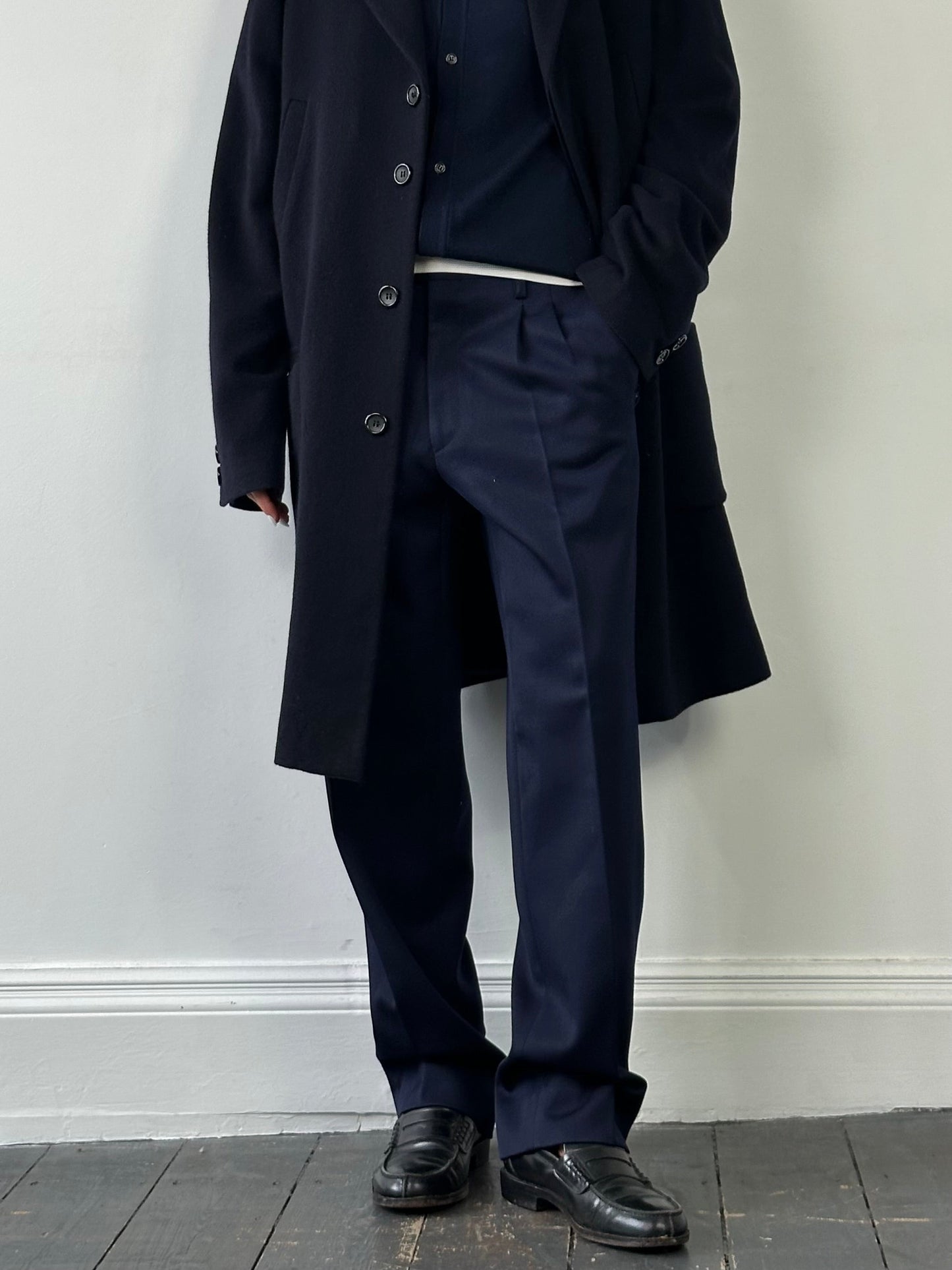 Italian Vintage Pure Wool Tailored Trousers - W32