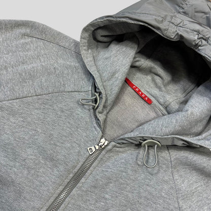 Prada Sport 2007 Nylon Hooded Zip-up Hoodie Jacket - XXL