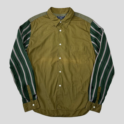 Comme Des Garçons Homme 2009 Rayon Sleeved Panelled Shirt - M